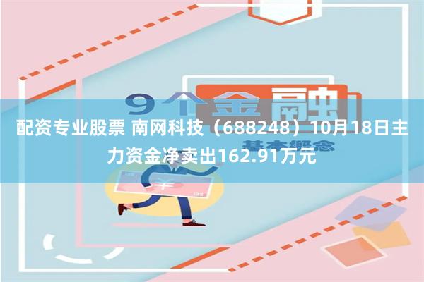 配资专业股票 南网科技（688248）10月18日主力资金净卖出162.91万元