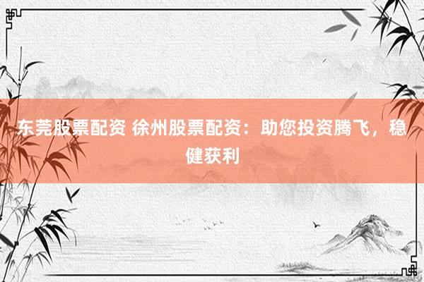 东莞股票配资 徐州股票配资：助您投资腾飞，稳健获利